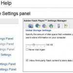 Flash Global Storage Settings