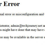500 Internal Server Error