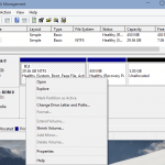 Extend Volume Grayed Out