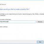 Create Shortcut to Settings