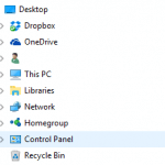 Control Panel in Navigation Pane