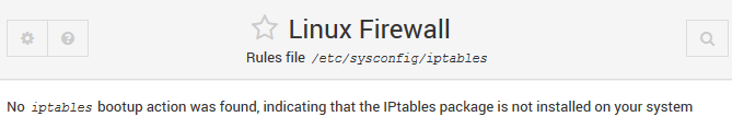 No iptables bootup action was found, indicating that the iptables package is not installed on your system