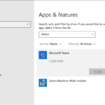 Uninstall Microsoft Teams
